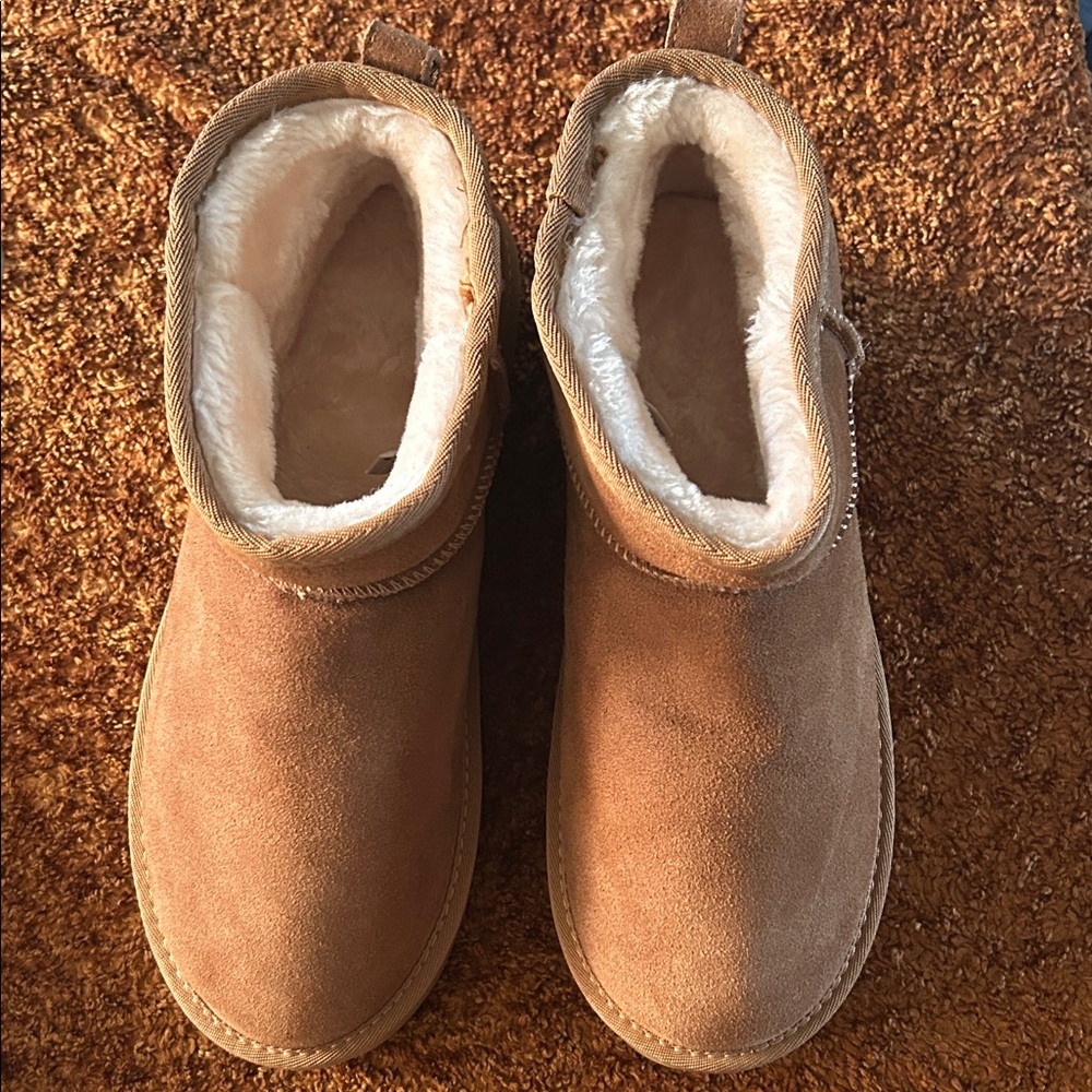 Cozy Tan Ankle Booties